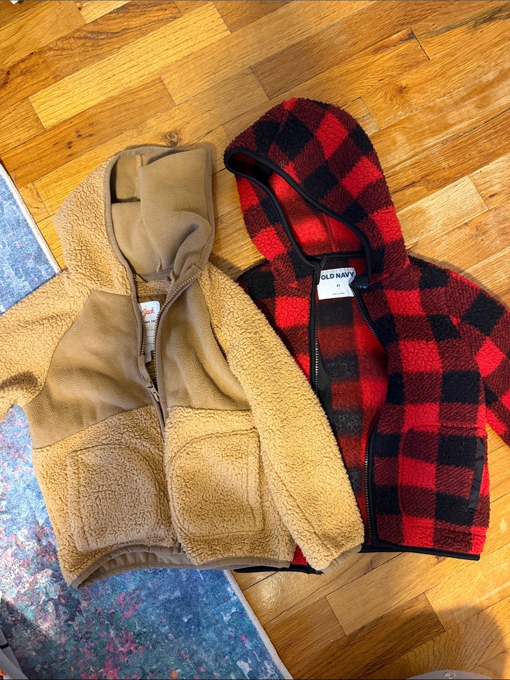 Bundle Cat & Jack and Old Navy Kids Sherpa Hoodies size 4